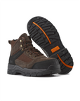 Kiwi Trek Brown composite toe work boots, pair view
