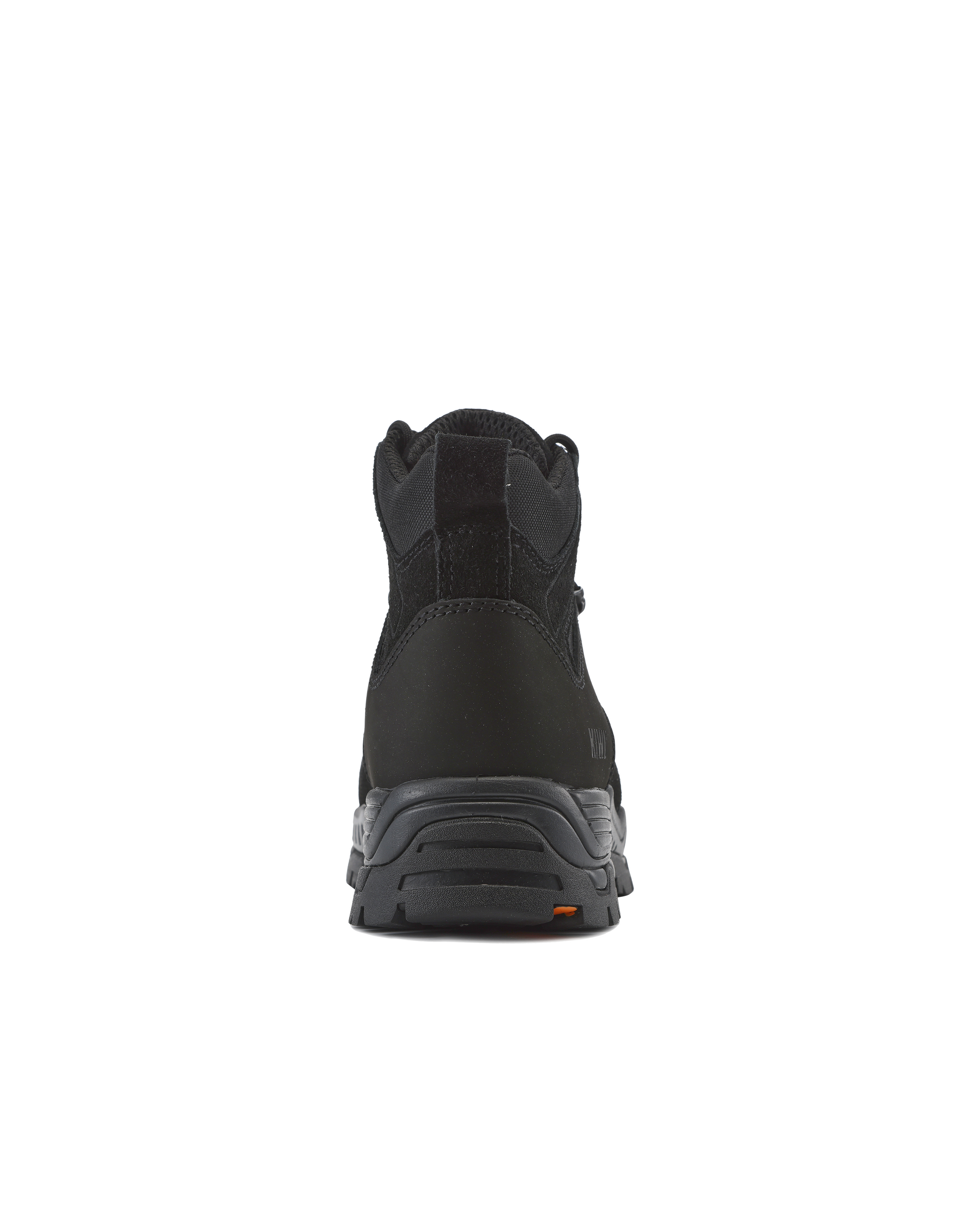 Kiwi Trek Black composite toe work boots, back view