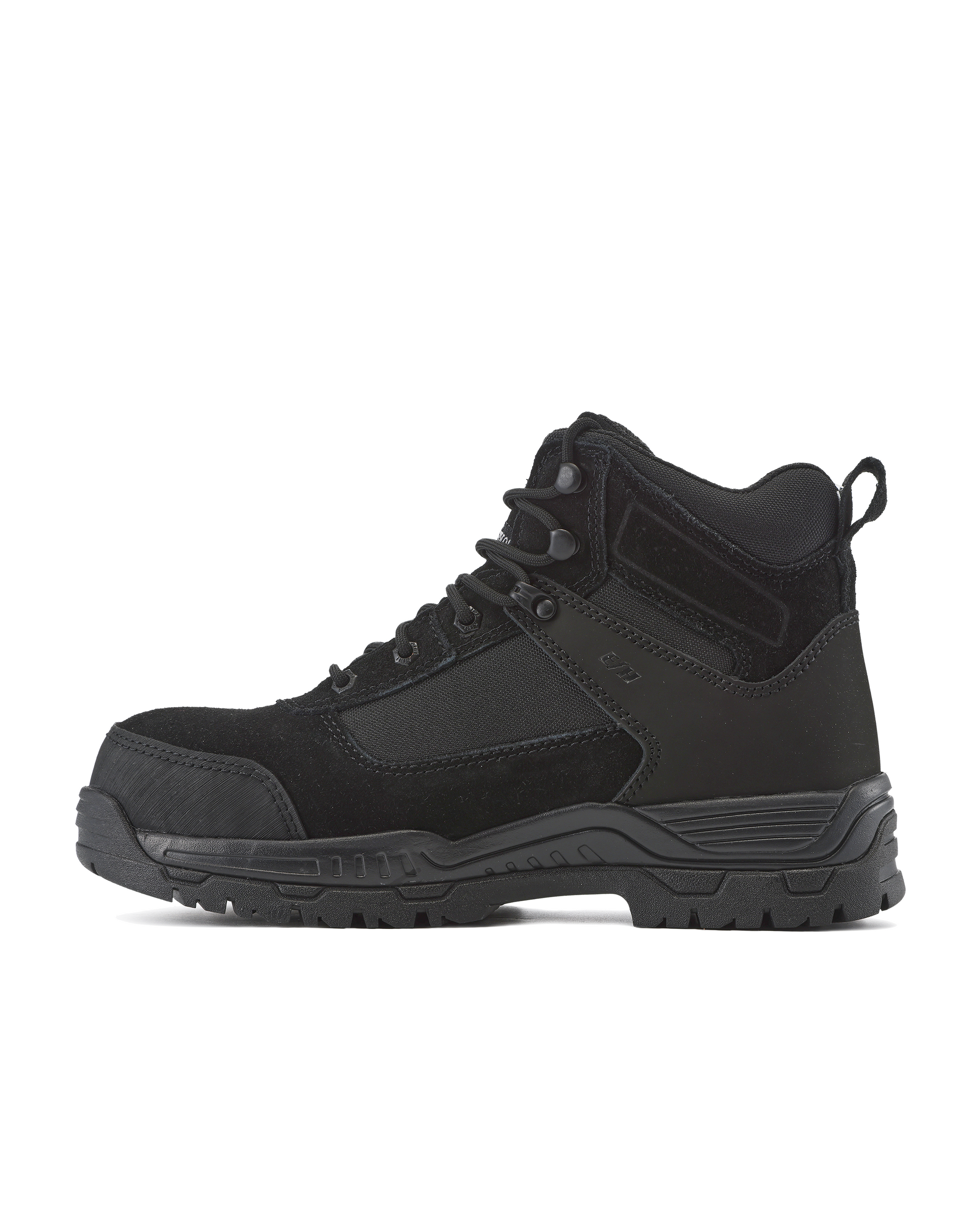 Kiwi Trek Black composite toe work boots, inside view