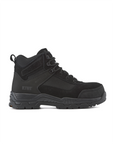 Kiwi Trek Black composite toe work boots, outside view
