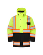 Kiwi Neon Class 3 hi vis 3-in-1 safety jacket, front view