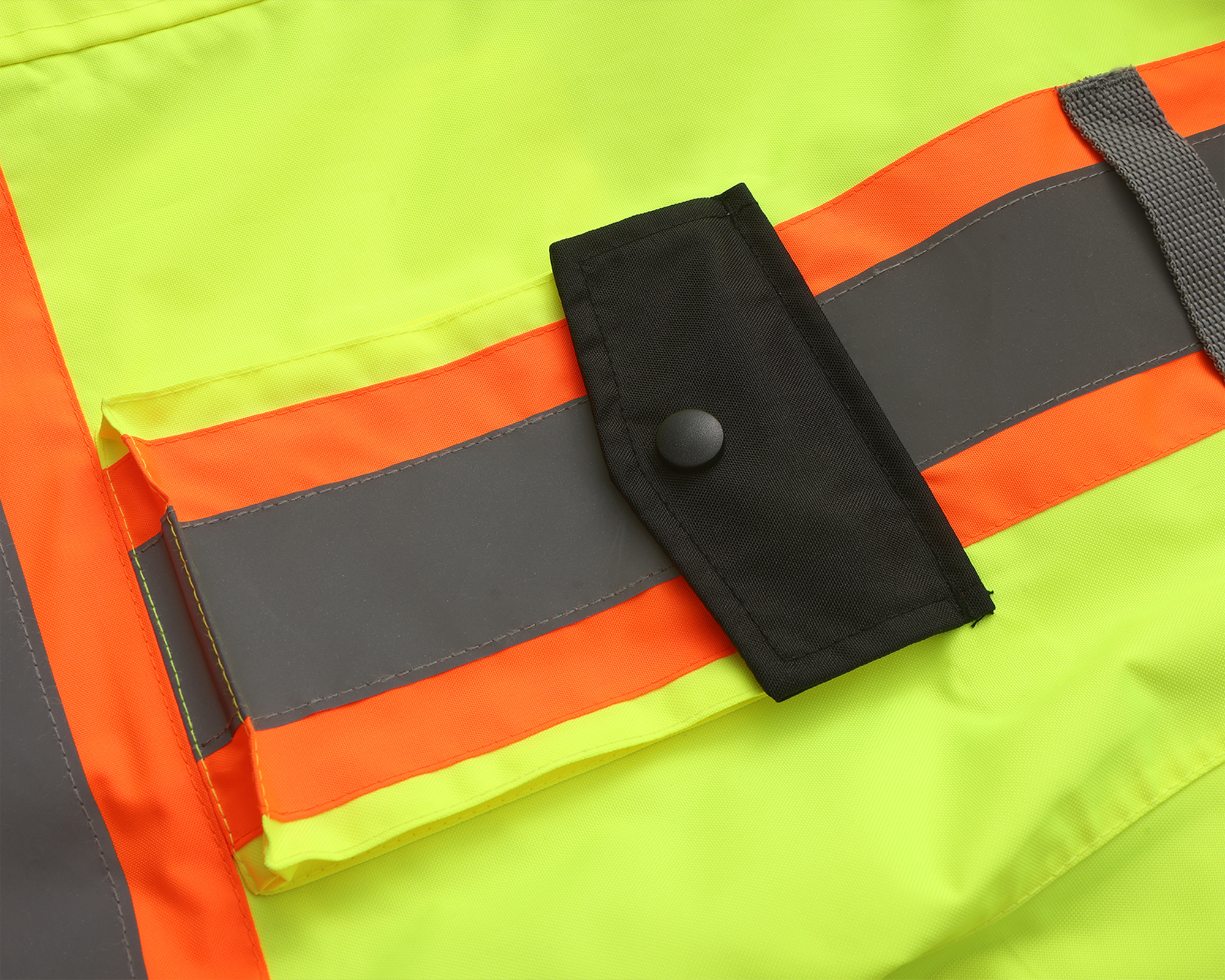 Kiwi High Visibility 3-in-1 Hooded &amp; Fleece Lined ANSI/ISEA 107-2020, Type R, Class 3 Two Tone, Contrast Trimmed Water Resistant Neon Safety Jacket [R71500]