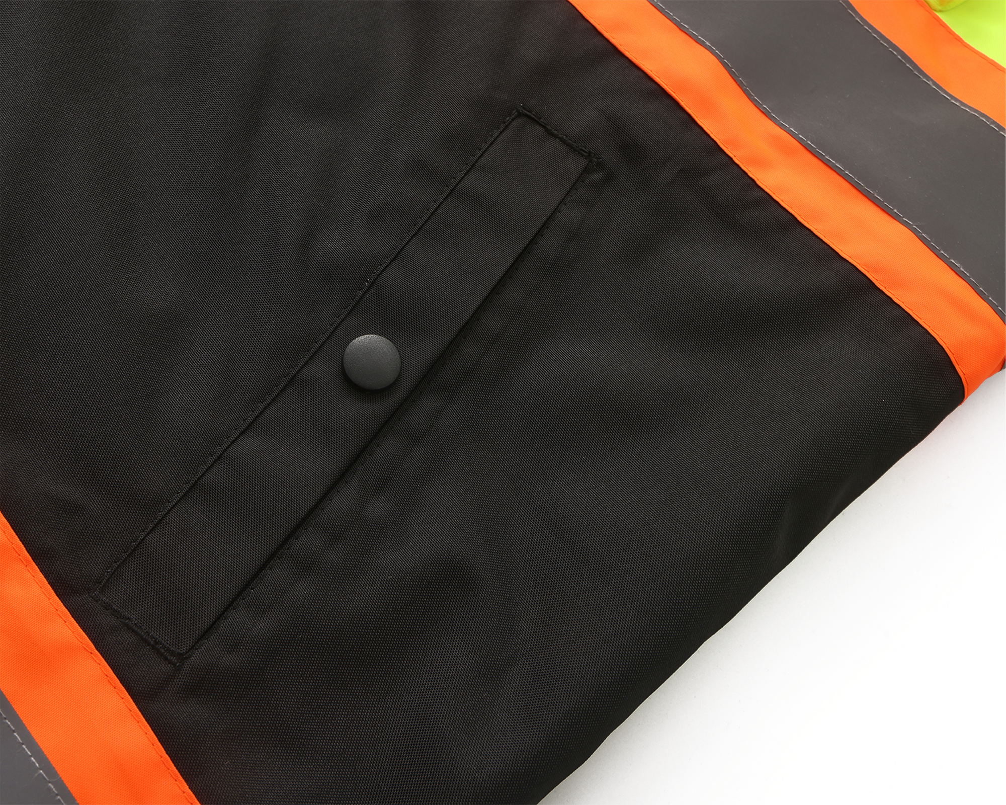 Kiwi High Visibility 3-in-1 Hooded &amp; Fleece Lined ANSI/ISEA 107-2020, Type R, Class 3 Two Tone, Contrast Trimmed Water Resistant Neon Safety Jacket [R71500]