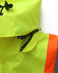 Kiwi High Visibility 3-in-1 Hooded & Fleece Lined ANSI/ISEA 107-2020, Type R, Class 3 Two Tone, Contrast Trimmed Water Resistant Neon Safety Jacket [R71500]
