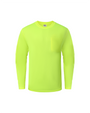 Kiwi Neon hi vis long sleeve safety shirt, front view