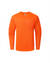 Kiwi Orange hi vis long sleeve safety shirt, front view