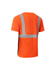 Kiwi High Visibility ANSI/ISEA 107-2020, Type R, Class 2 Two Tone Orange Short Sleeve Safety Shirt [74100]