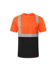 Kiwi High Visibility ANSI/ISEA 107-2020, Type R, Class 2 Two Tone Orange Short Sleeve Safety Shirt [74100]