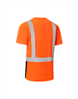 Kiwi High Visibility ANSI/ISEA 107-2020, Type R, Class 2 Two Tone Orange Short Sleeve Safety Shirt [74100]