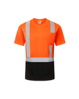 Kiwi High Visibility ANSI/ISEA 107-2020, Type R, Class 2 Two Tone Orange Short Sleeve Safety Shirt [74100]