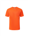 Kiwi Orange hi vis short sleeve safety shirt, front view