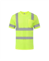 Kiwi Class 3 dual band neon hi vis short sleeve safety shirt, front view