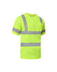 Kiwi Neon Class 3 hi vis dual band short sleeve safety shirt, side view