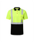 Kiwi Class 2 two tone neon hi vis short sleeve safety polo shirt, front view