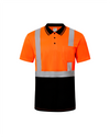 Kiwi High Visibility ANSI/ISEA 107-2020, Type R, Class 2 Two Tone Orange Short Sleeve Safety Polo Shirt [74700]