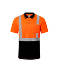 Kiwi High Visibility ANSI/ISEA 107-2020, Type R, Class 2 Two Tone Orange Short Sleeve Safety Polo Shirt [74700]