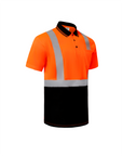 Kiwi High Visibility ANSI/ISEA 107-2020, Type R, Class 2 Two Tone Orange Short Sleeve Safety Polo Shirt [74700]