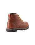 Safara Premium Brown Tumbled Leather Water Resistant Oxford Work Boots [R6615B]