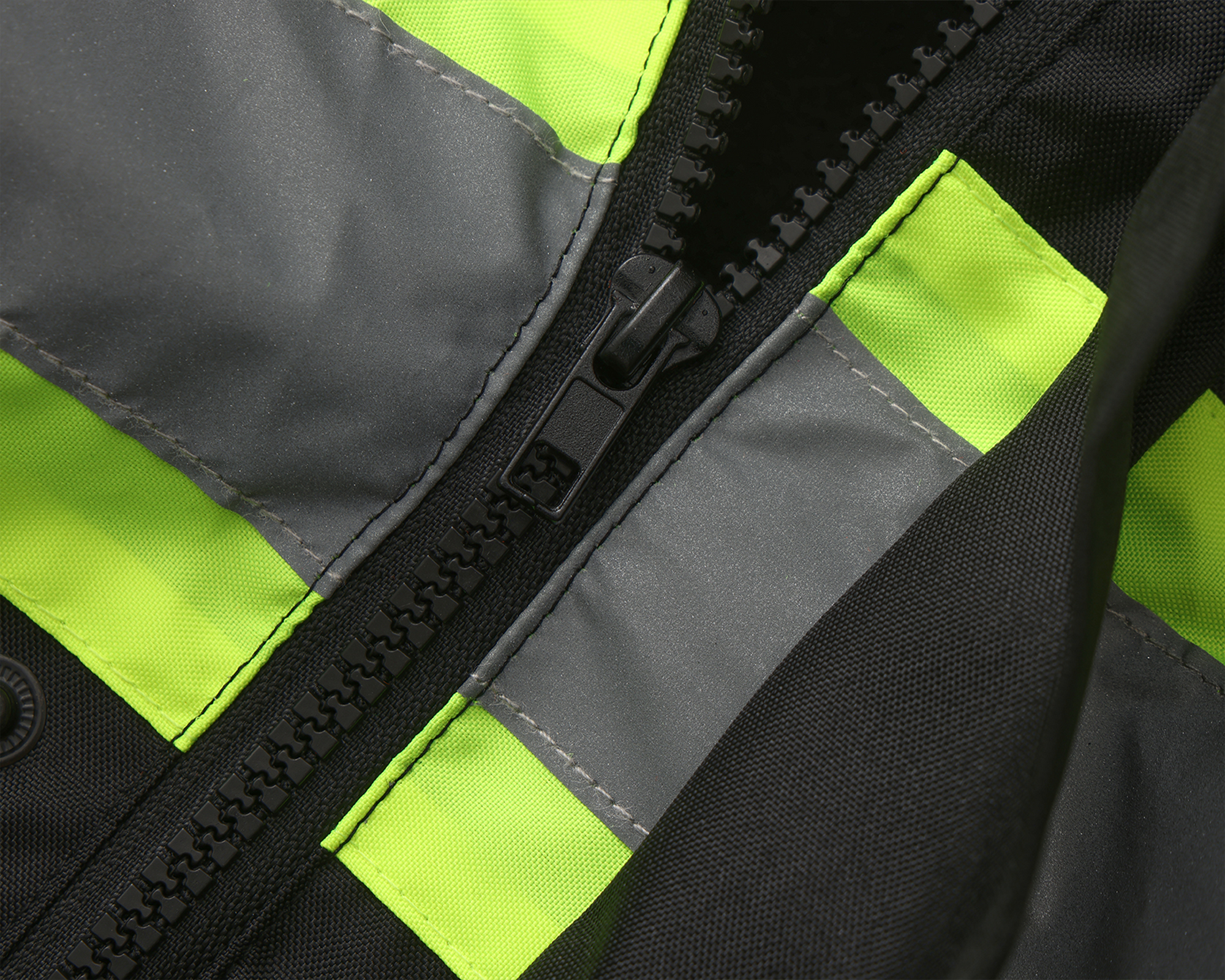 Kiwi High Visibility 3-in-1 Hooded &amp; Fleece Lined ANSI/ISEA 107-2020 Reflector Contrast Trimmed Water Resistant Black Safety Jacket [R71600]