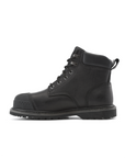 Kiwi Premium Black Action Leather 6" Steel Toe Waterproof Cap-Toe Work Boots [P69004]
