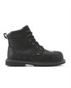 Kiwi Black steel toe waterproof cap-toe work boots, outside view