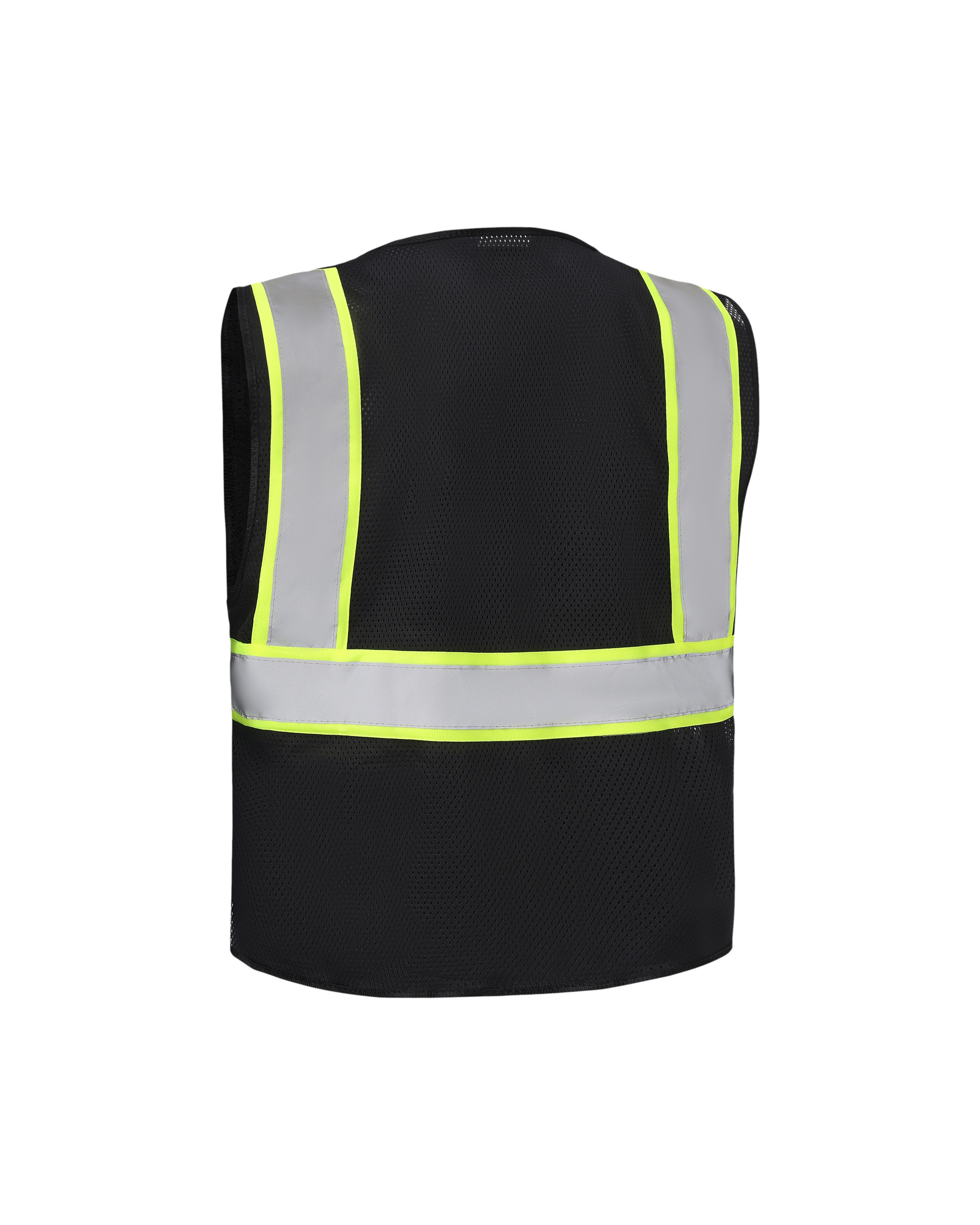Kiwi High Visibility ANSI/ISEA 107-2020 Reflector Contrast Trimmed Black Safety Vest [R70200]