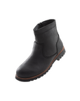 Elk Woods Black Tumbled Leather Zipped Work Boots [84438]