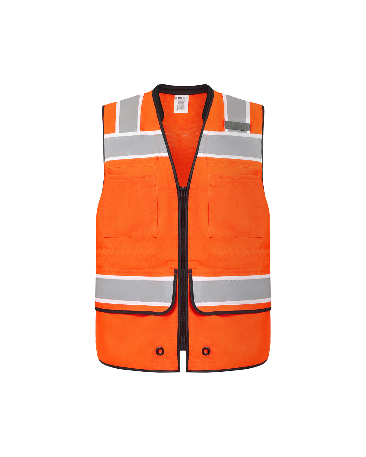 Kiwi Sightline 704 orange Class 2 surveyor safety vest, front view