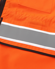 Flap-covered lower pocket with reflective band on the Kiwi Sightline 704 vest