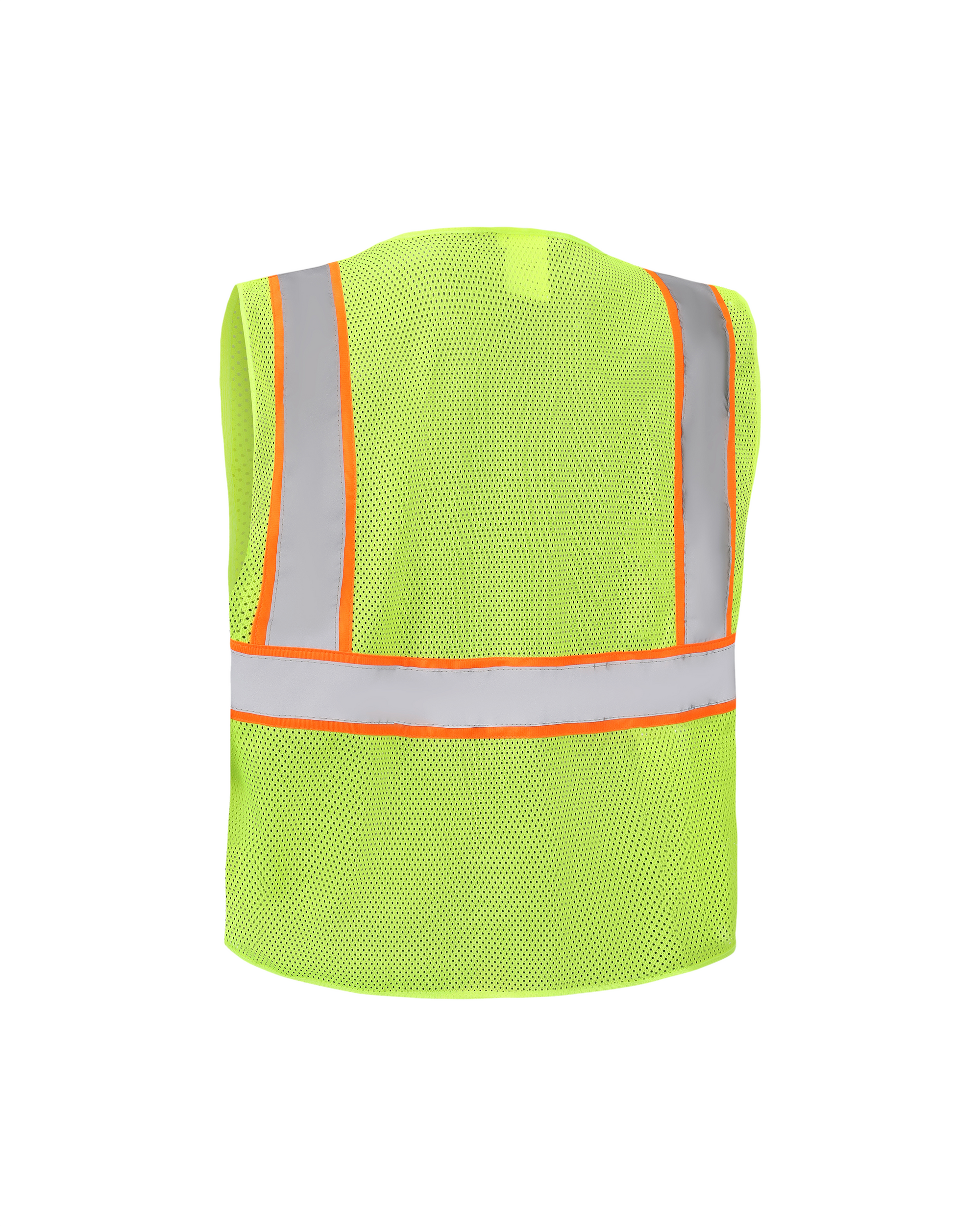 Kiwi High Visibility ANSI/ISEA 107-2020, Type R, Class 2 Contrast Trimmed Neon Safety Vest [R70100]