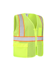 Kiwi High Visibility ANSI/ISEA 107-2020, Type R, Class 2 Contrast Trimmed Neon Safety Vest [70100]