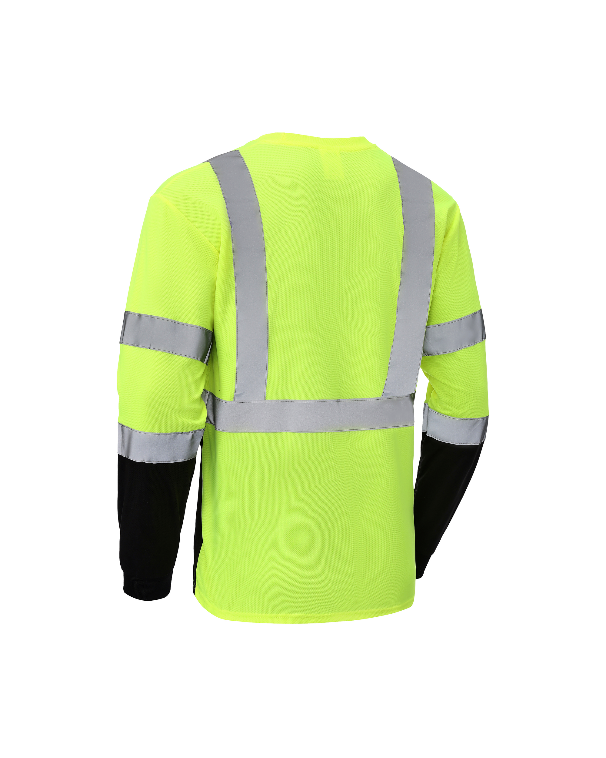 Kiwi High Visibility ANSI/ISEA 107-2020, Type R, Class 3 Two Tone Neon Long Sleeve Safety Shirt [R73100]